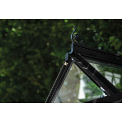 HALLS szklarnia ogrodowa ICON PLANTHOUSE 6 (7,3 m2; 1,93 x 3,79 m) czarna, szkło hartowane + baza